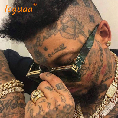 Shield Square Sunglasses Mens 2023  Designer Sun Glasses Female Brand Designe Gradient Color Eyeglasses Oculos UV400