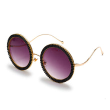 Load image into Gallery viewer, Shiny Crystal Round Sunglasses Women  Brand Designer Sun Glasses Zircon Diamond Female Eyewear Vintage Eyewear Men Shades