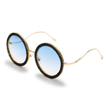 Load image into Gallery viewer, Shiny Crystal Round Sunglasses Women  Brand Designer Sun Glasses Zircon Diamond Female Eyewear Vintage Eyewear Men Shades