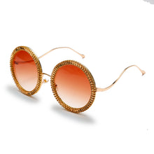 Load image into Gallery viewer, Shiny Crystal Round Sunglasses Women  Brand Designer Sun Glasses Zircon Diamond Female Eyewear Vintage Eyewear Men Shades
