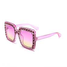 Load image into Gallery viewer, Shiny Square Rhinestone Sunglasses For Women Mens 2023  Desinger Oversized Crystal Shades Bling Sunglasses Women