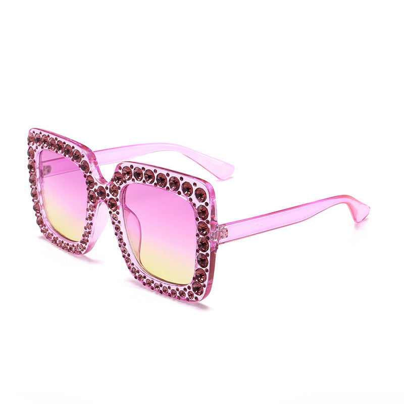 Shiny Square Rhinestone Sunglasses For Women Mens 2023  Desinger Oversized Crystal Shades Bling Sunglasses Women