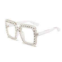 Load image into Gallery viewer, Shiny Square Rhinestone Sunglasses For Women Mens 2023  Desinger Oversized Crystal Shades Bling Sunglasses Women