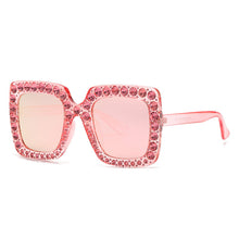 Load image into Gallery viewer, Shiny Square Rhinestone Sunglasses For Women Mens 2023  Desinger Oversized Crystal Shades Bling Sunglasses Women