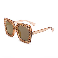 Load image into Gallery viewer, Shiny Square Rhinestone Sunglasses For Women Mens 2023  Desinger Oversized Crystal Shades Bling Sunglasses Women
