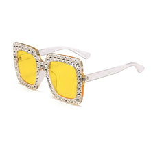Load image into Gallery viewer, Shiny Square Rhinestone Sunglasses For Women Mens 2023  Desinger Oversized Crystal Shades Bling Sunglasses Women