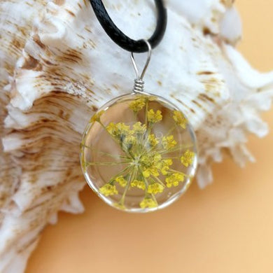 Natural Real dried flower Glass Cabochon half ball Pendant Necklace Rope chain Luminous Flower Plants Jewelry Women Gifts