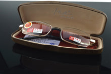 Load image into Gallery viewer, =Shuai Di Brand = Natural Crystal Lens Full-Rim Nickel Alloy  Men Women Reading Glasses +1 +1.5 +2 +2.5 +3 +3.5 +4