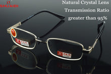 Load image into Gallery viewer, =Shuai Di Brand = Natural Crystal Lens Full-Rim Nickel Alloy  Men Women Reading Glasses +1 +1.5 +2 +2.5 +3 +3.5 +4