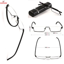 Load image into Gallery viewer, Shuaidi Brand Tr90  Commercial Men Gentlemen Non Spherical Reading Glasses With Box +1.0 +1.5 +2.0 +2.5 +3.0 +3.5+4.0 +5.0