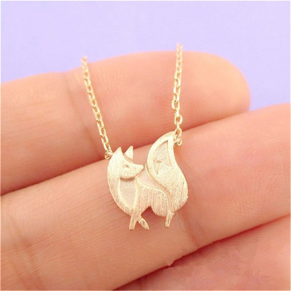 One Piece Cute Animal Baby Fox Pendant Necklace Fox Charm Necklace Fashion Jewelry Gift For Friends