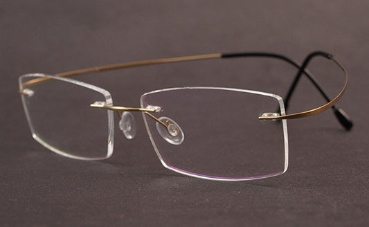 Silhouette style Pure Titanium Optical frame hypoallergenic hingeless Glasses frame men women brand Ultra-light Eyeglasses frame