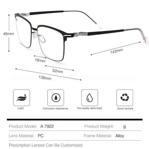 Silicone Alloy Glasses Frame Men Square Optical Prescription Eyeglasses 2023 ULTEM Metal Myopia Glasses Frame Eyewear