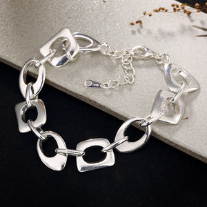 Silver Contracted With Exaggerated Fashion And Personality Type Hollow Out Retro High-grade Ladies Bracelet Wholesale