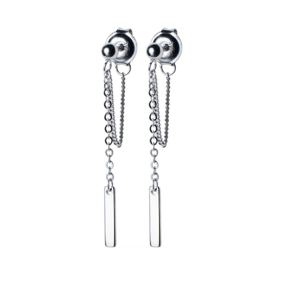 Silver Earrings 100% 925 Sterling Silver Drop Earrings Silver Jewelry