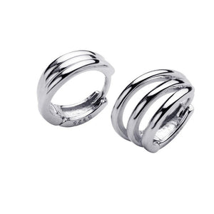 Silver Heart Hoop Earrings 100% 925 Sterling Silver Hoop Earrings Silver Jewelry