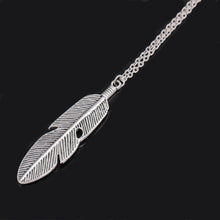 Load image into Gallery viewer, Simple Classic pendant Necklace Feather Necklace Long Sweater Chain Statement Jewelry choker Necklace for Women leaf Chocker