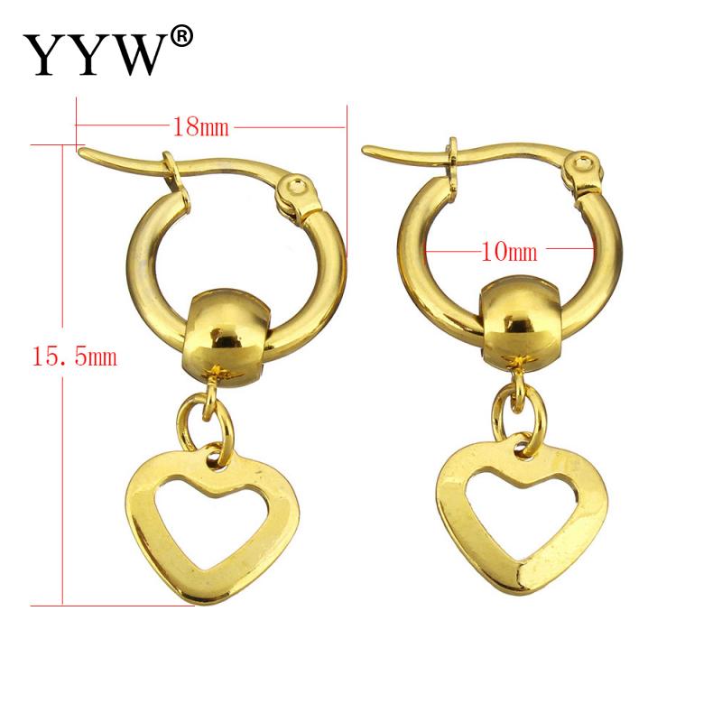 Simple Earrings Dangle Earring Gold color Earrings Stainless Steel Drop Earrings For Women Jewelry Brinco