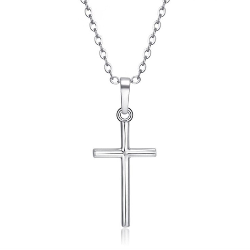 Collana a catena croce semplice moda per donne uomini signore di lusso gioielli in oro collane con ciondolo crocifisso ornamento cristiano regali 