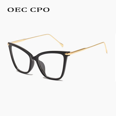 Simple Retro Cat Eye Clear Glasses Women Brand Man Blue-ray Optical Eyewear Frame nerd optical frames clear Glasses O332