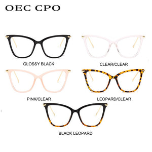 Simple Retro Cat Eye Clear Glasses Women Brand Man Blue-ray Optical Eyewear Frame nerd optical frames clear Glasses O332