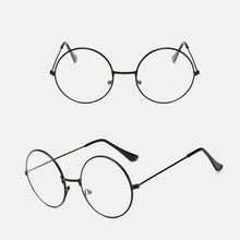 Load image into Gallery viewer, Simple Literary Style Metal Glasses Ladies Glasses Round Retro Glasses Frame Decoration Flat Mirror