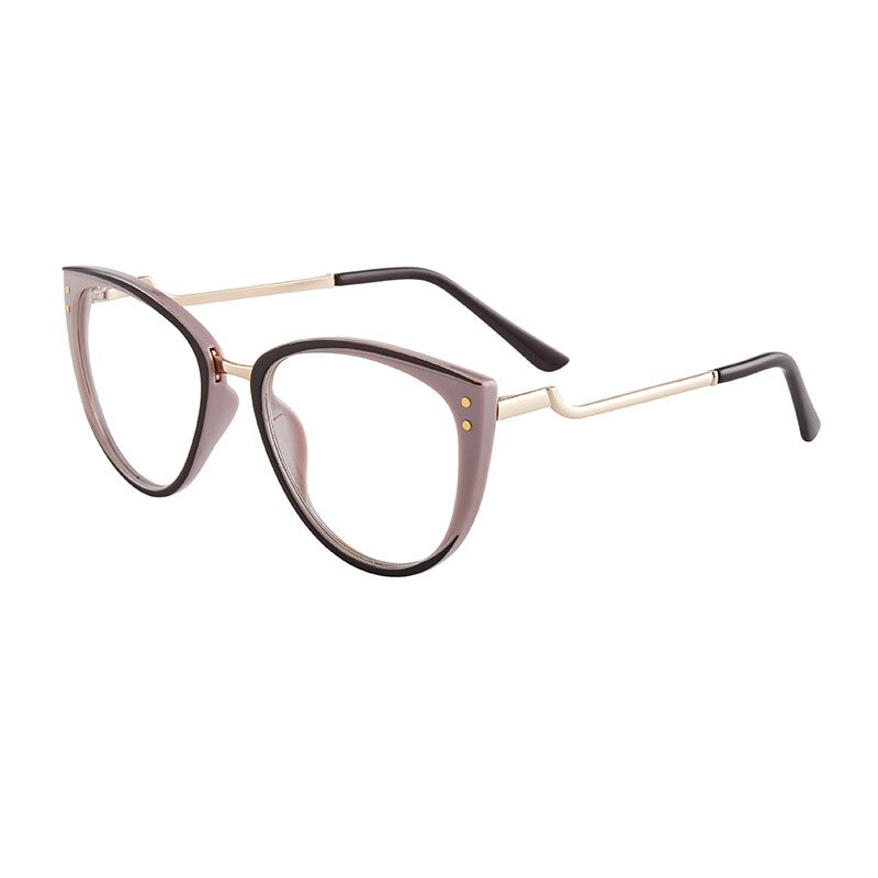 Simple  Cat Eye Optical Eyewear Plastic Frame Glasses For Women Anti Blue Ray Selling