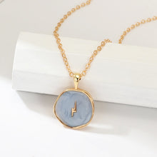 Carica l&#39;immagine nel visualizzatore di Gallery, Simple Stars Moon Necklaces Fashion Europen Alloy Oil Drop Women Long Heart Round Golden Pendant Necklace Jewelry For Girls