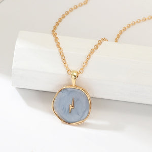 Simple Stars Moon Necklaces Fashion Europen Alloy Oil Drop Women Long Heart Round Golden Pendant Necklace Jewelry For Girls