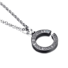 Carica l&#39;immagine nel visualizzatore di Gallery, Simple Trendy Lovers Necklace Couple Rhinestone Jewelry Letter Pendants Necklace Birthd Valentine&#39;s D Gifts For Men and Wome