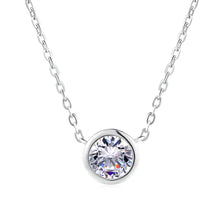Load image into Gallery viewer, Small Round 1 carat Cubic Zirconia Rose Gold Color Pendant Necklace Hot Jewelry for Women and Girls N388 N453 N454