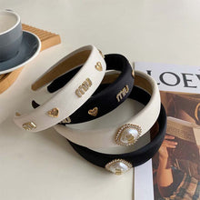 Load image into Gallery viewer, Simulation Pearl Hairbands Women Hair Accessories Vintage Handmade Hoops Autumn/Winter Headband Ornaments 2023 Head Wrap