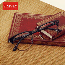Load image into Gallery viewer, Simvey Classic Half Rim Glasses Frames Women Men Brand Designer Retro Clear Lens Nerd Frames Glasses Vintage Eyeglasses TR90
