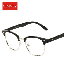 Load image into Gallery viewer, Simvey Classic Half Rim Glasses Frames Women Men Brand Designer Retro Clear Lens Nerd Frames Glasses Vintage Eyeglasses TR90