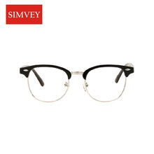 Load image into Gallery viewer, Simvey Classic Half Rim Glasses Frames Women Men Brand Designer Retro Clear Lens Nerd Frames Glasses Vintage Eyeglasses TR90