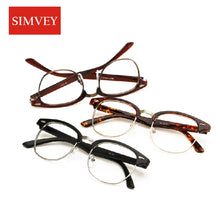 Load image into Gallery viewer, Simvey Classic Half Rim Glasses Frames Women Men Brand Designer Retro Clear Lens Nerd Frames Glasses Vintage Eyeglasses TR90