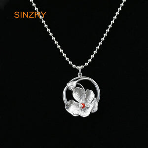 luxury silver jewelry 100% Sterling Silver Handmade natural agate flower pendant Necklaces with chain for Women