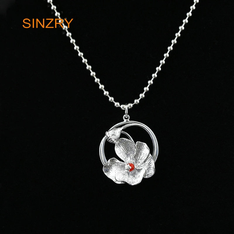 gioielli in argento di lusso Collane con pendente a forma di fiore in agata naturale fatte a mano in argento sterling al 100% con catena da donna 