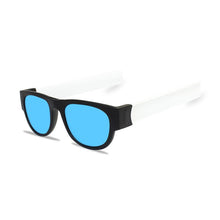 Load image into Gallery viewer, Slap-gafas de sol polarizadas para hombre y mujer, anteojos de sol unisex, con pulsera inclinable, de estilo Espejo, coloridas, a la moda