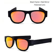 Load image into Gallery viewer, Slap-gafas de sol polarizadas para hombre y mujer, anteojos de sol unisex, con pulsera inclinable, de estilo Espejo, coloridas, a la moda