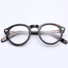 Load image into Gallery viewer, Smalj Round Handmade Acetate Frame Women eyeglasses Men Goggles Optical Spectacle Demi Myopia Optical Spectacle Myopia