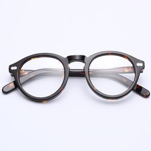 Smalj Round Handmade Acetate Frame Women eyeglasses Men Goggles Optical Spectacle Demi Myopia Optical Spectacle Myopia