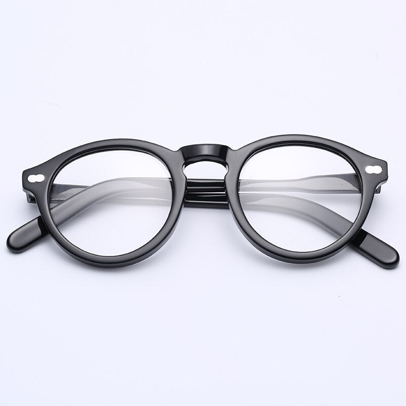 Smalj Round Handmade Acetate Frame Women eyeglasses Men Goggles Optical Spectacle Demi Myopia Optical Spectacle Myopia