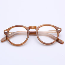 Load image into Gallery viewer, Smalj Round Handmade Acetate Frame Women eyeglasses Men Goggles Optical Spectacle Demi Myopia Optical Spectacle Myopia