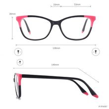 Load image into Gallery viewer, Small Acetate Full Rim Square Colourful Optical Frame With Spring Hinge For Rx Myopia Reading Multifocal Lenses