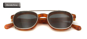 Small Acetate Optical Glasses Frame Round Clip On Sunglasses Men Polarized Uv400  Women Shades Johnny Depp Style