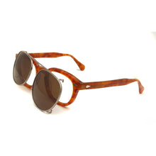 Load image into Gallery viewer, Small Acetate Optical Glasses Frame Round Clip On Sunglasses Men Polarized Uv400  Women Shades Johnny Depp Style