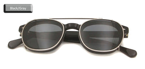 Small Acetate Optical Glasses Frame Round Clip On Sunglasses Men Polarized Uv400  Women Shades Johnny Depp Style