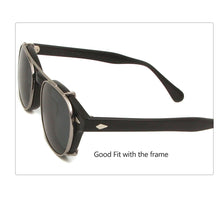 Load image into Gallery viewer, Small Acetate Optical Glasses Frame Round Clip On Sunglasses Men Polarized Uv400  Women Shades Johnny Depp Style