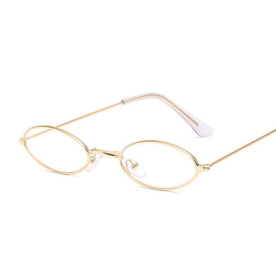 Small Alloy Gold Frame Glasses Classic Retro Optics Eyeglasses Transparent Clear Lens Women Men Espectacles Female